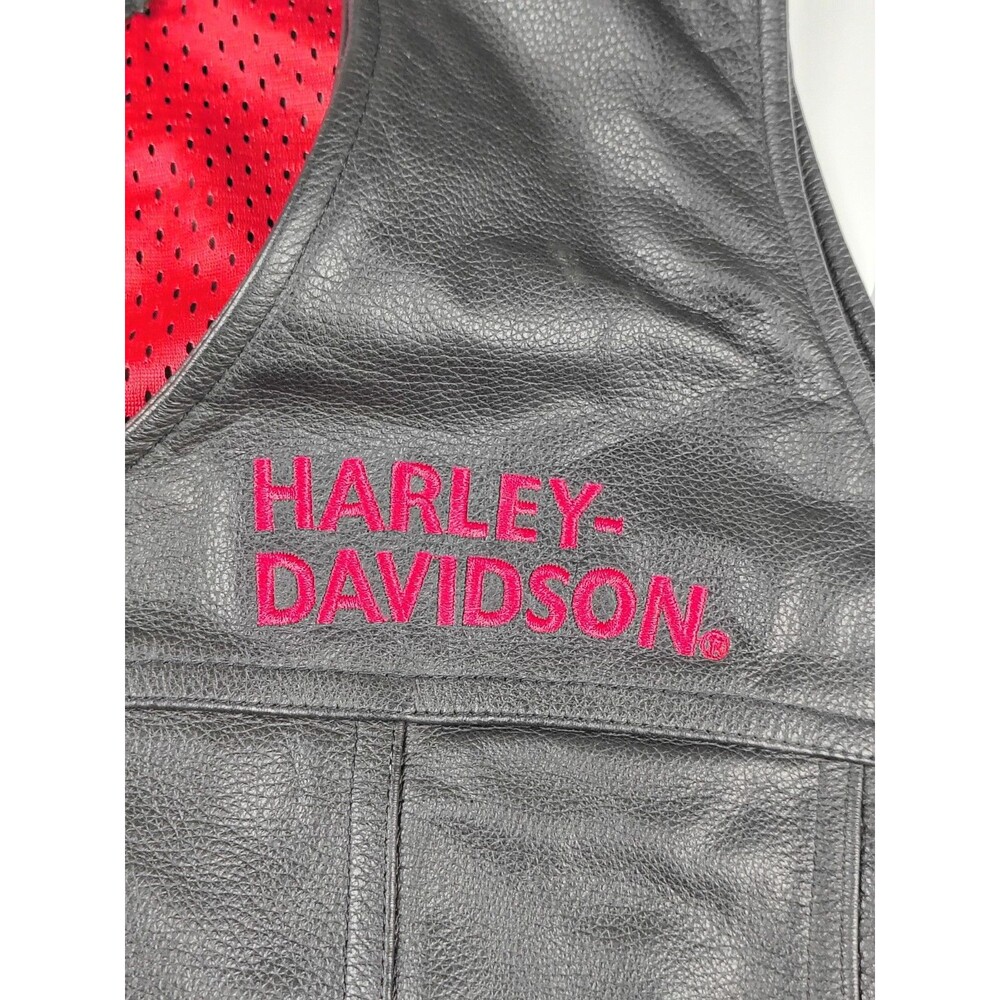 Harley Davidson Women’s Leather Vest Size 3W Legendary Highway One Motorcycle - Picture 5 of 10